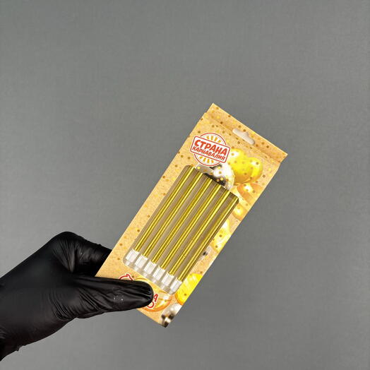 Свечи для торта Золотые 6шт