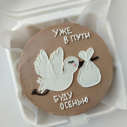 Бенто-торт с аистом уже в пути