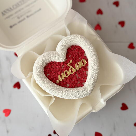 Бенто-торт муссовый сердце люблю , на 14 февраля 💖