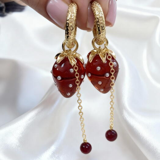 Серьги из гранатита 🍓
