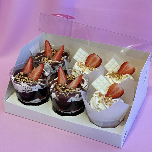 Капкейки ванильные в миксе с трайфлами