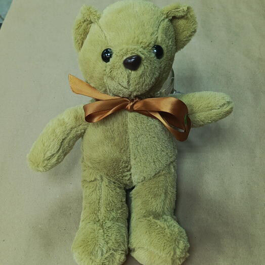 Мишка зелёный с бантом