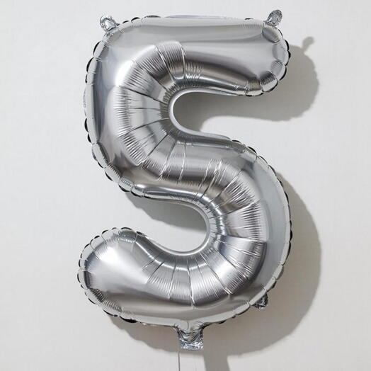 Фольгированный шар - цифра "5" (ш)