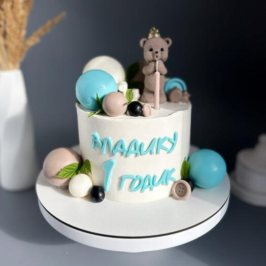 Детский торт с мишкой