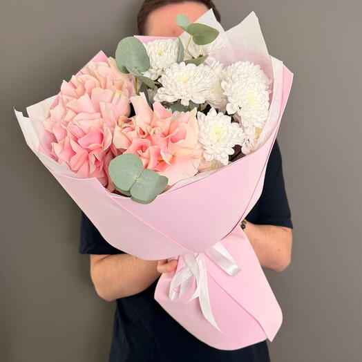 Сборный букет из французких роз и хризантемы кустовой 💐