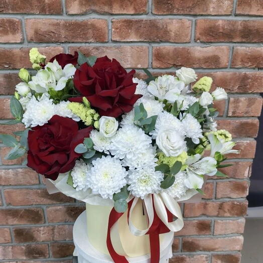 Шикарное настроение 💐(эустома,розы, хризантема,эвкалипт,статица,альстромерия)