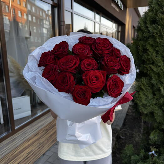 Букет из красных роз 15 шт️