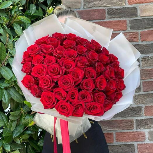Букет из 51 голландской розы «In Love»