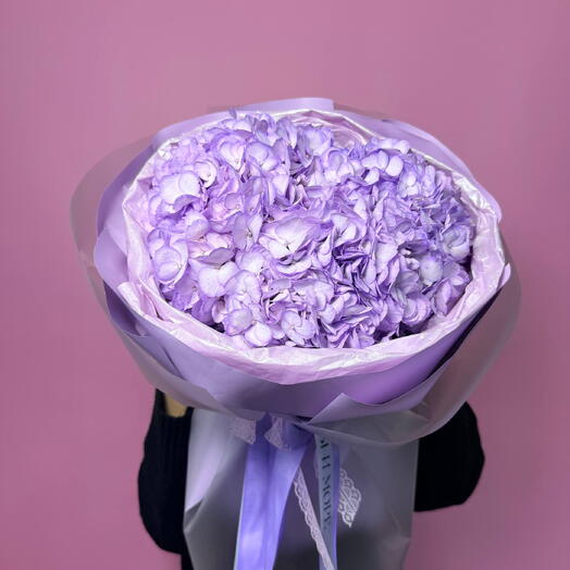 Букет из фиолетовых гортензий💜