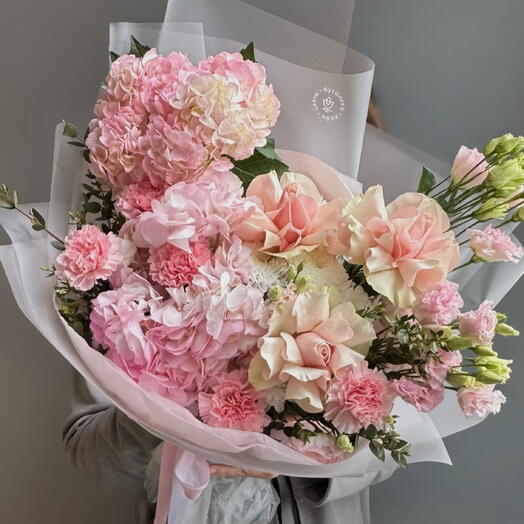 Сахарная вата 🍡 (Авторские букеты)  Диантус розовый одноголовый × 5 [SKU А18.М9-9.13-3]