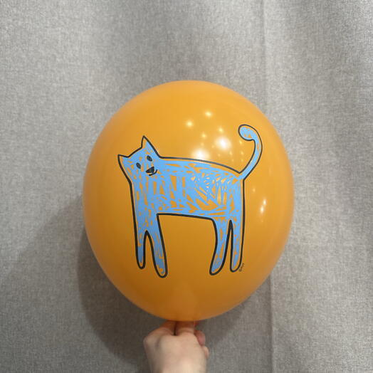 Шар детский рисунок оранжевый