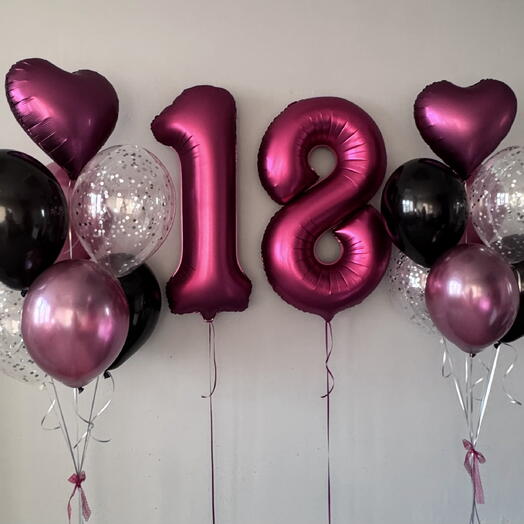 Шары на 18лет для девушки