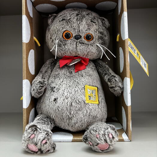 Игрушка кот Барсик baby с сердцем подвеской