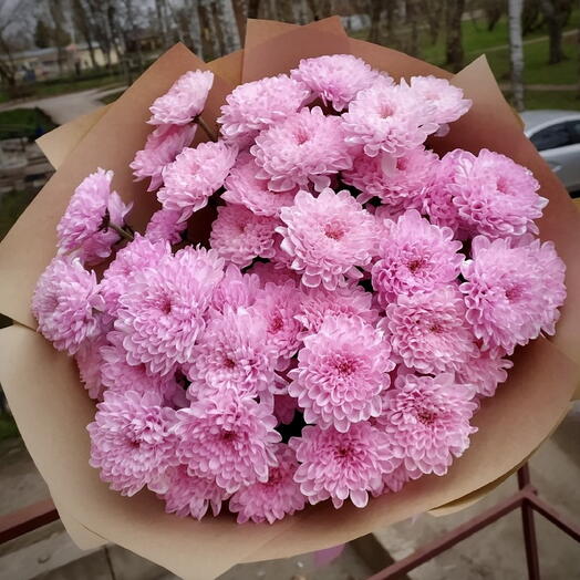 Букет из 7 цветных хризантем