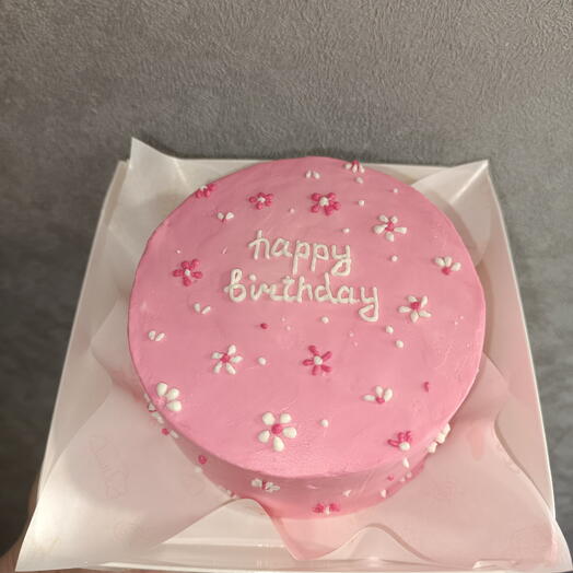 Бенто торт розовый , happy birthday