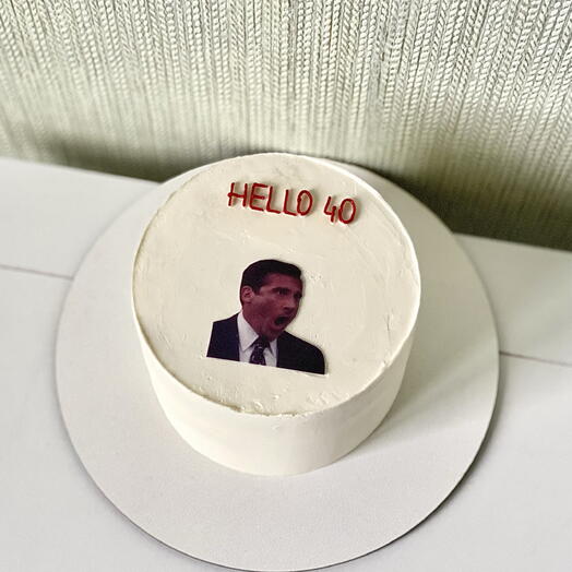 Торт на день рождения «Hello 40»