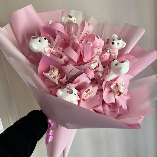 Букет из игрушек и конфет 🍬