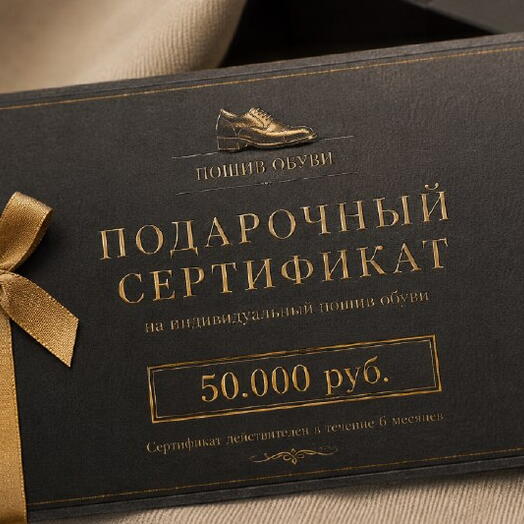 Премиальный подарок руководителю — сертификат на пошив обуви ручной работы