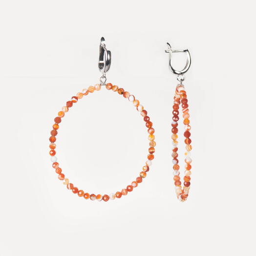Серьги Ирис Сердолик Rh+ (EAR1155)