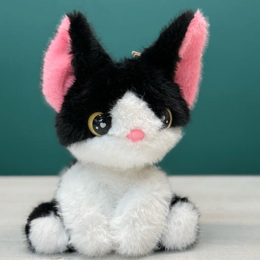 Котик с розовыми ушками
