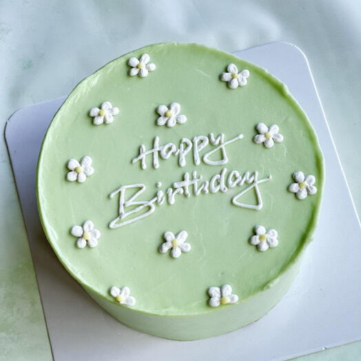 Бенто торт «happy birthday с цветами»
