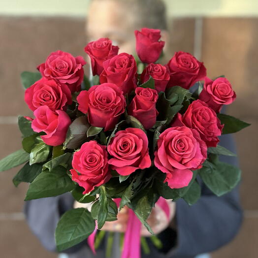 Букет Малиновых Кенийских Роз 15 😍