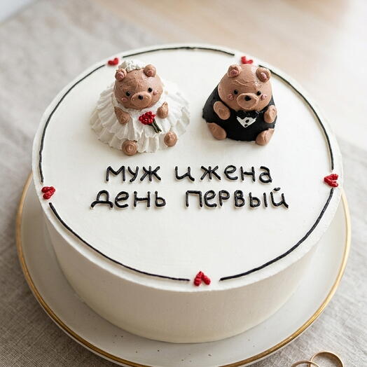 Свадебный торт с мишками