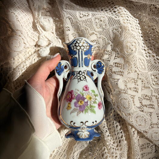 Винтажная ваза Royal DUX Bohemia Весенняя рапсодия