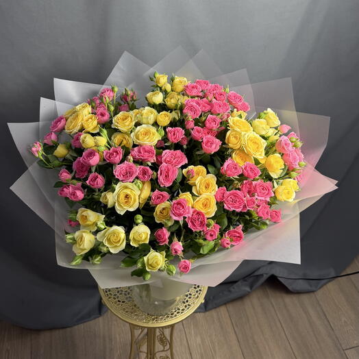Кустовые розы микс
