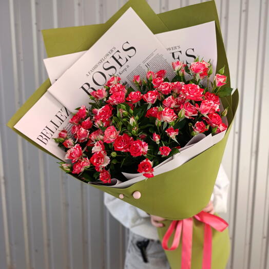 WOW букет кустовых мраморных роз 🌹🌹🌹