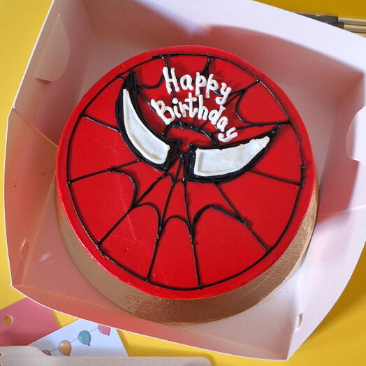 Бенто-торт XL Человек-паук Spider man мальчику, парню, мужчине, мужу на день рождения, 800 гр