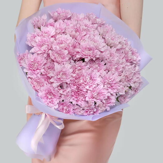 Букет кустовых хризантем розовых 💖