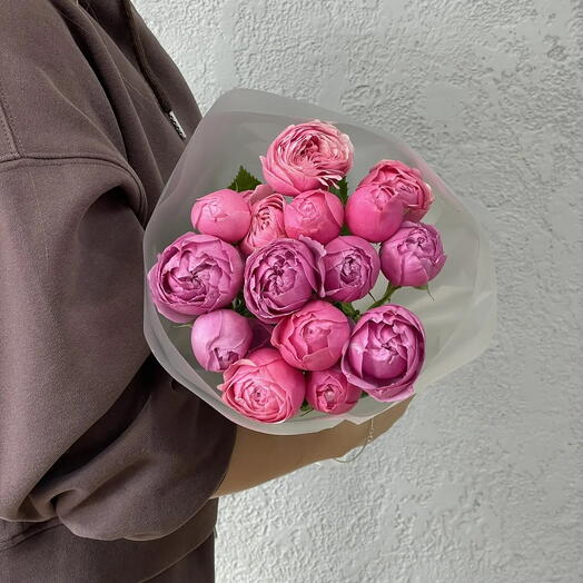 Букет из 5 кустовых пион. роз микс💐