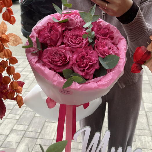 Букет с премиальными розами пионовидными 💕