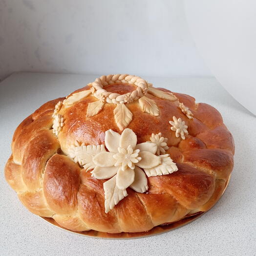 Каравай свадебный цветочный