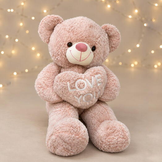 Розовый мишка «Love you»