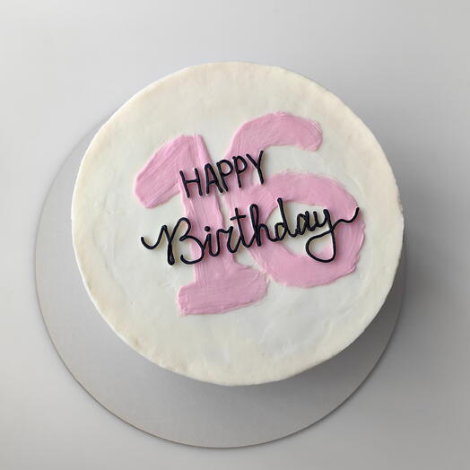 Бенто-торт Happy Birthday с возрастом на день рождения девушке, парню, подруге, другу, сестре, брату, дочери, сыну, коллеге