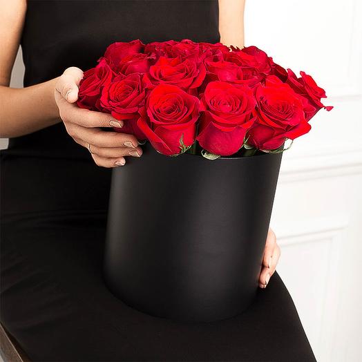 Коробка красных роз🌹