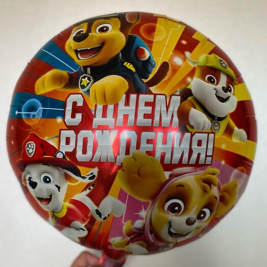 Шар " Щенячий Патруль С ДР " 46см (501211)