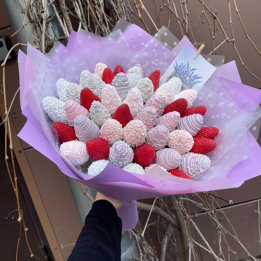 Клубничный букет XL💜