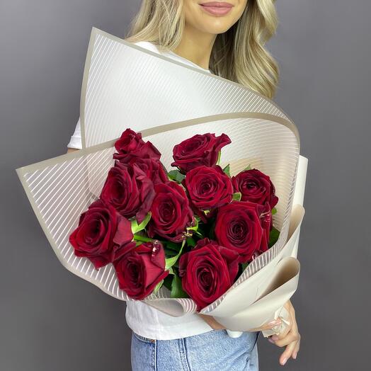 Букет 11 красных роз Premium