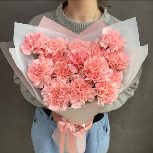 21 Pink Carnations Bouquet