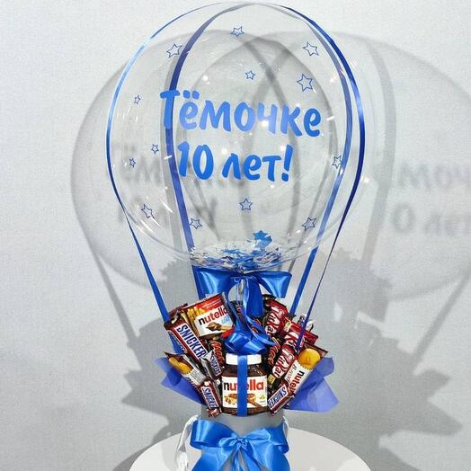 Regalo de 10 años de dulces con bola de burbujas