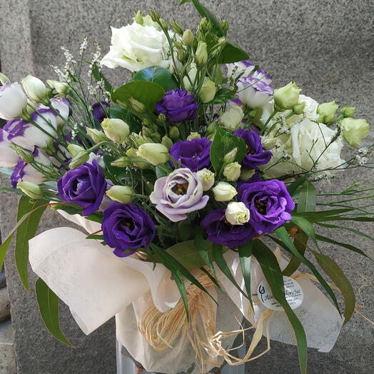 Flores en caja lisianthus