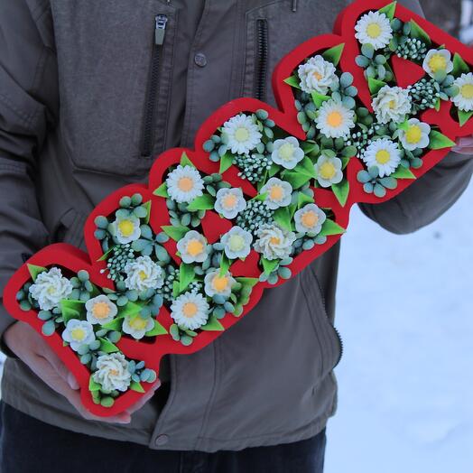 Бокс МАМА из мыльных цветов ароматный