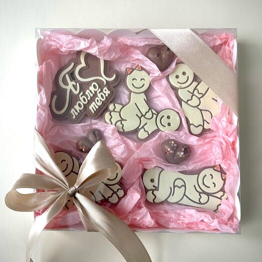 Juego de chocolate "Te amo"