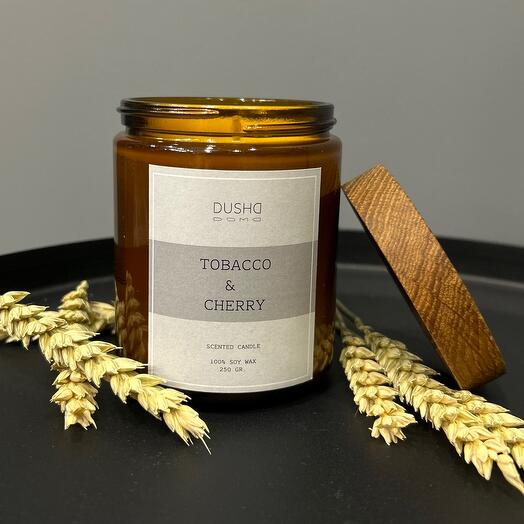 Аромасвеча ручной работы «Tonacco Cherry»