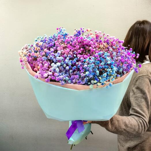 Букет из радужной гипсофилы (код 79)