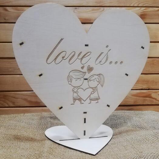 Декоративная подставка с колбами "Сердце Love is"