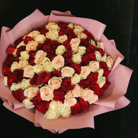 Mixed roses "3 colors